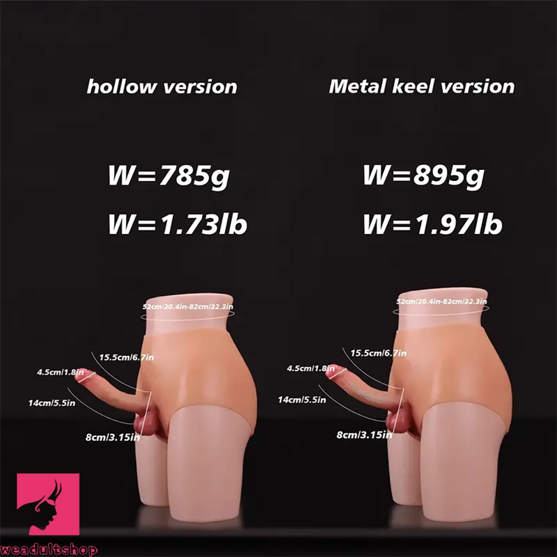 5.91in 6.69in Lesbian Strap On Dildo Soft Hollow Clit Dildo Wearable Panty