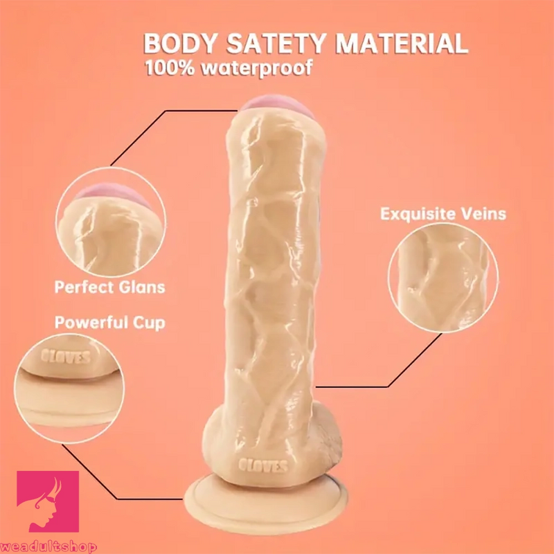 9.25in Foreskin Uncut Realistic Dildo For Vaginal Massage Orgasm Sex