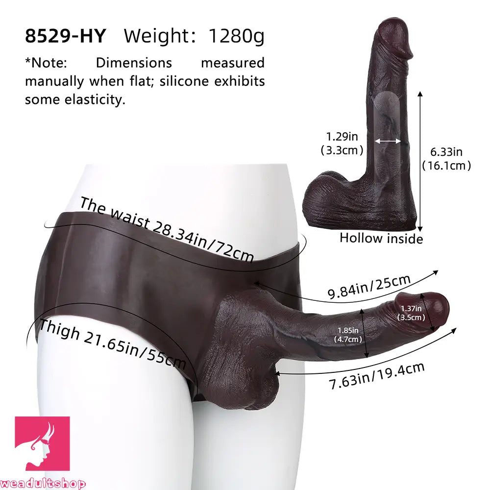 9.84in Hollow Cock Strap on Dildo Panty For Anal Stimulation For Cock