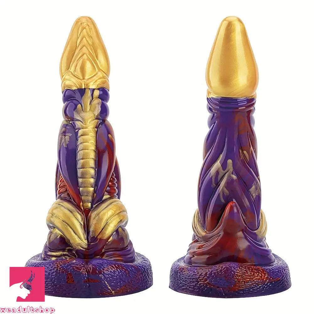 8.03in Realistic Silicone Monster Fantasy Cock Big Dildo For Clit Beginner
