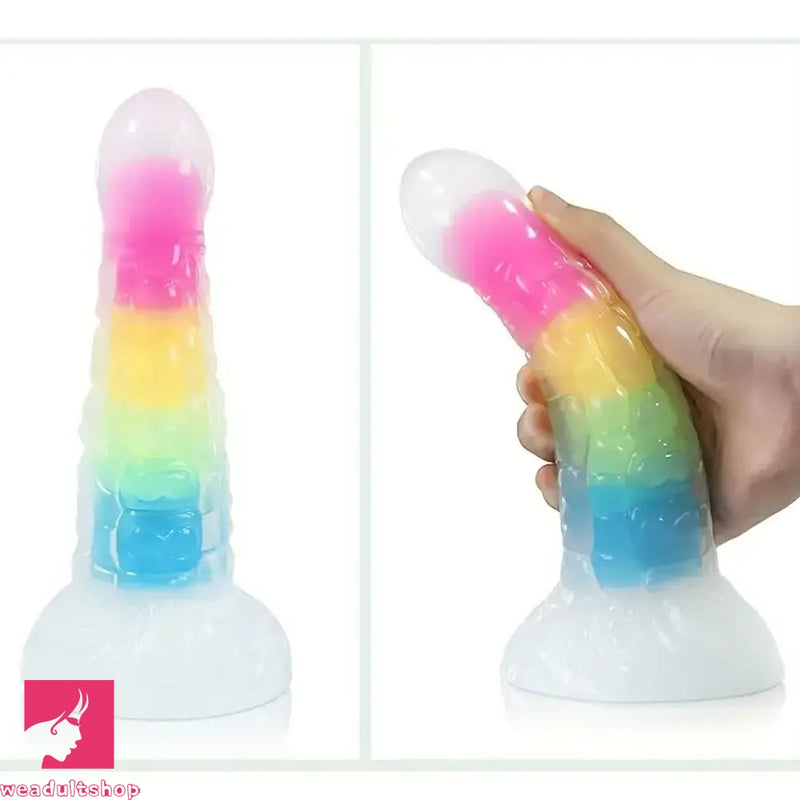 7.67in 7.87in 7.99in Transparent Luminous Dildo Realistic Anal G Spot Dildo
