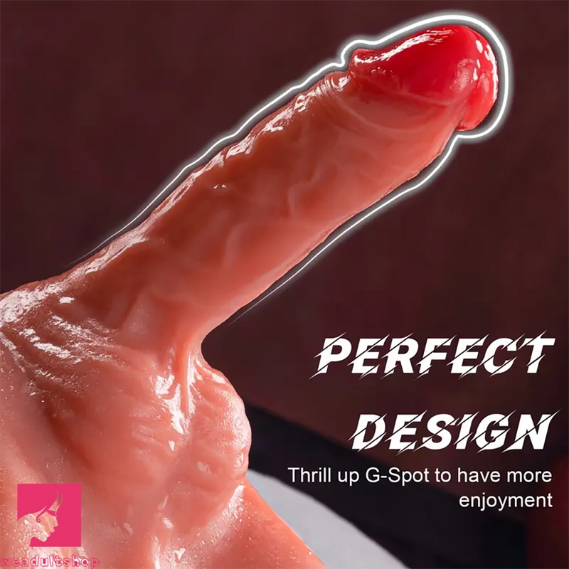 7.87in Thrusting Vibration Dildo With Slight Curve Sex Toy Lifelike Sex Torso