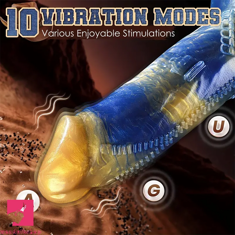 8.43in Fantasy Dildo Vibrator Zipper Monster Thick Dildo Adult Cock Toy