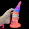 7.28in 9.05in Tentacle Colorful Luminous Silicone Fantasy Cock Dildo
