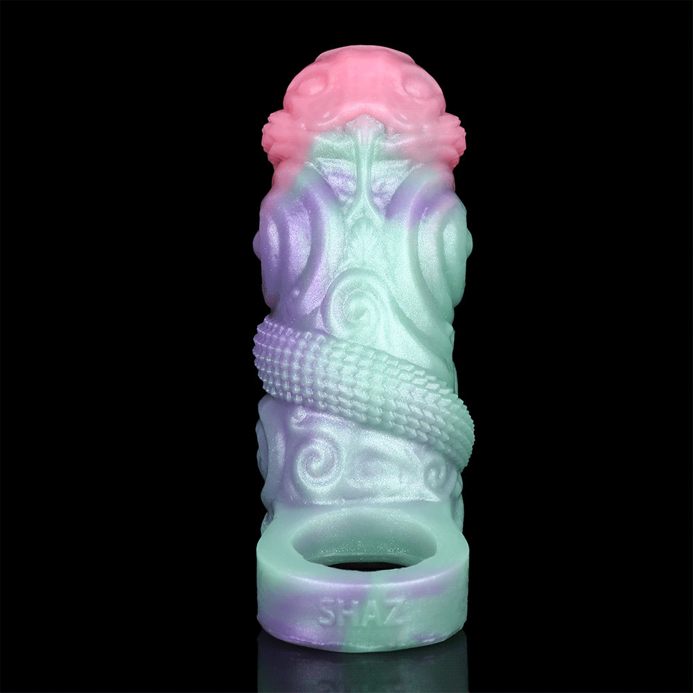 5in Wyrm Bloom SHAZ-3017 Fantasy Hollow Dildo Sleeve Cock Extension