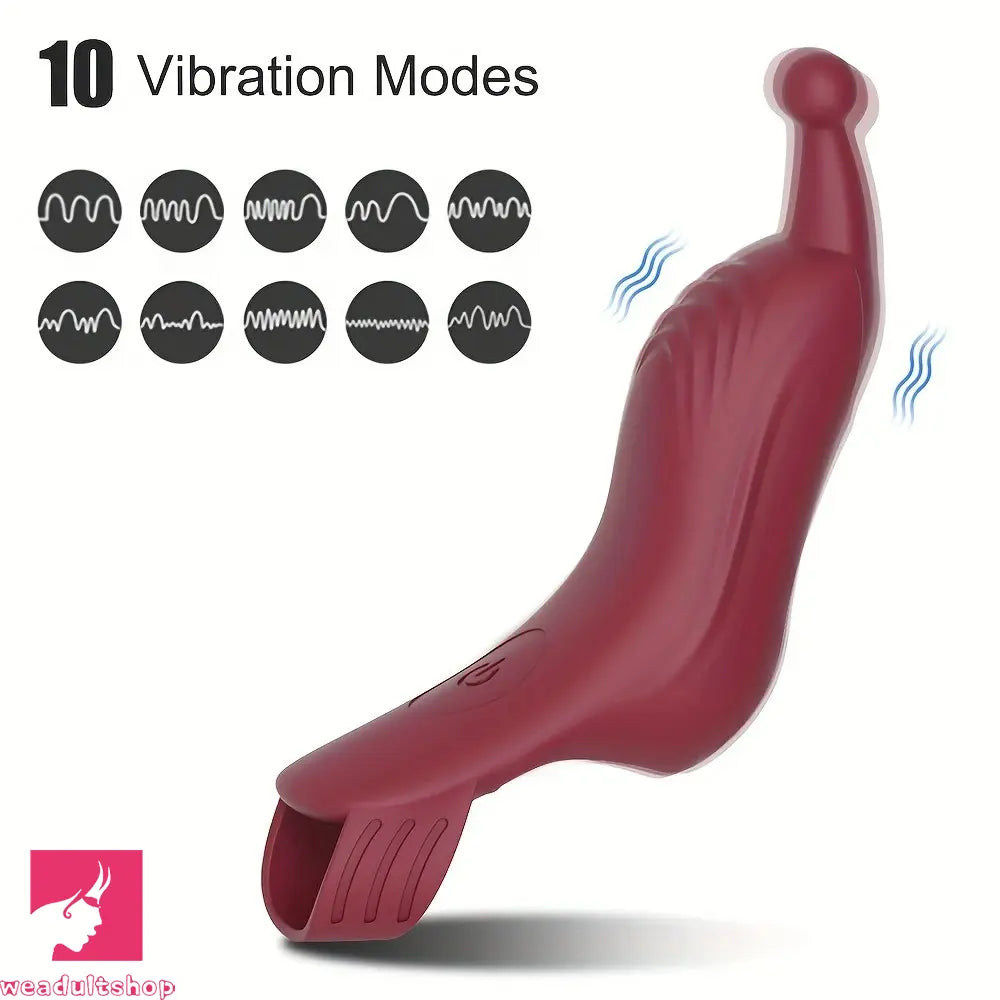 5.11in Finger Dildo Vibrator 10 Stimulation Patterns For Clit & G-Spot Cock