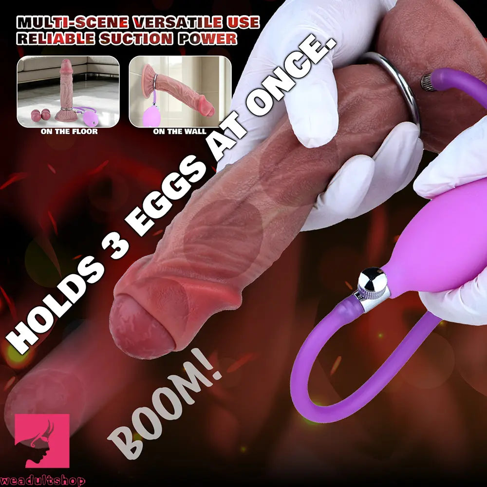 8.44in Realistic Skin Ovipositor Platinum Silicone Dildo For Anal Masturbation