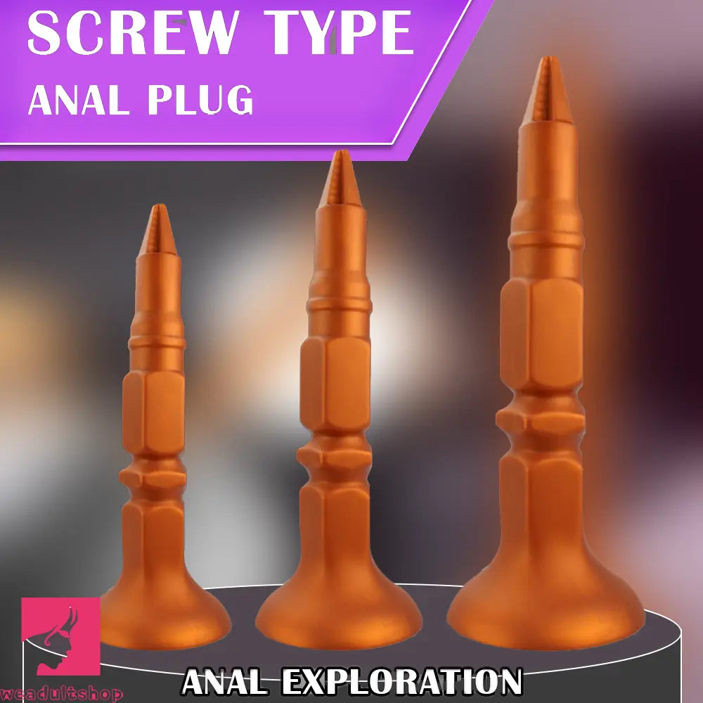 12.6in 14.5in 17.71in Screw Type Long Butt Plug Dildo Anal Plug For Hands-Free