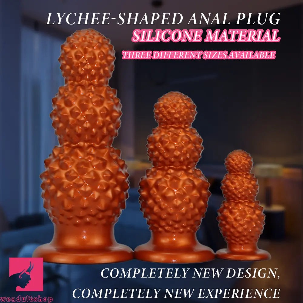 4.52in 6.73in 9.44in Lychee Shape Silicone Soft Butt Plug Dildo Sexy Product