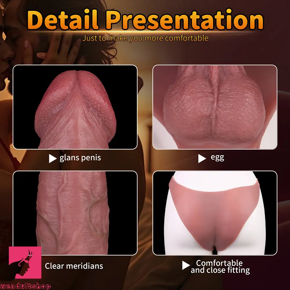8.07in Silicone Big Strapon Hollow Dildo With Glans Penis For Big Sex Toy