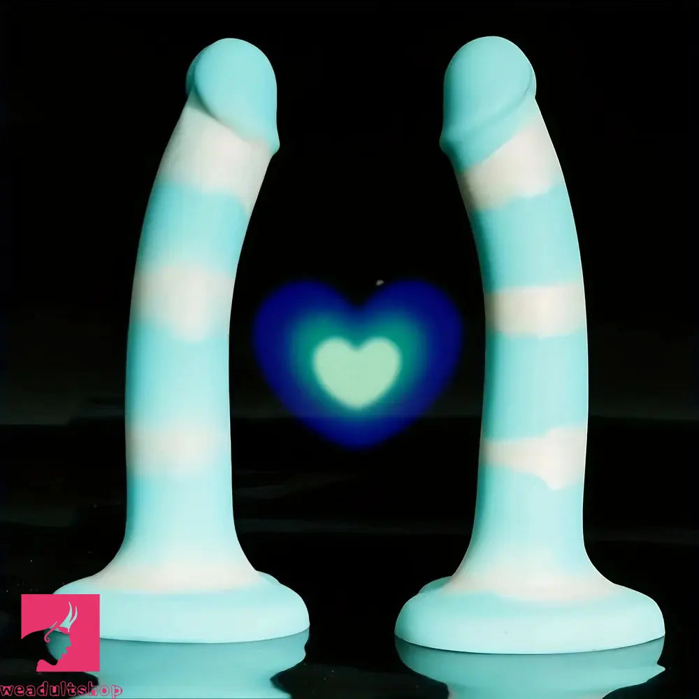 8.66in Three Styles Silicone Glow In Dark Jelly Dildo Sex Toy For Adults