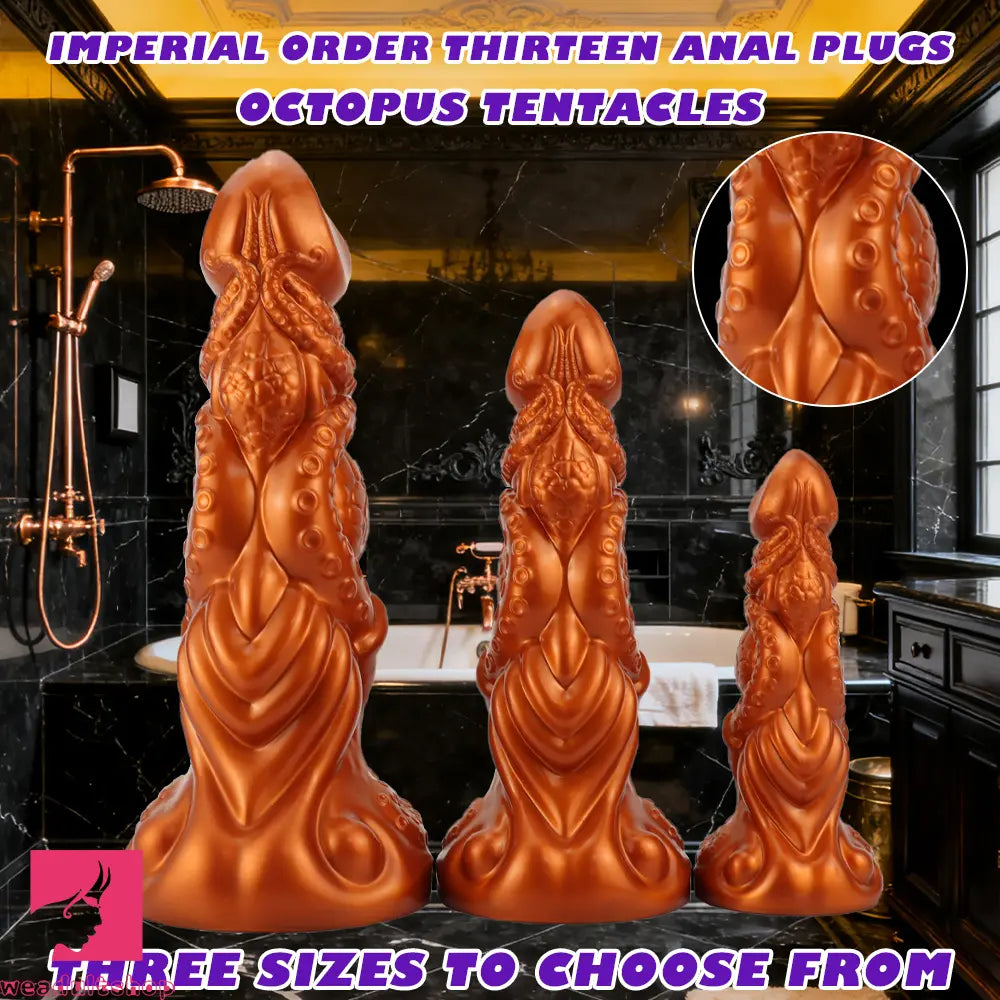 6.69in 9.05in 11.02in Dragon Tentacle Monster Silicone Butt Plug Solo Dildo