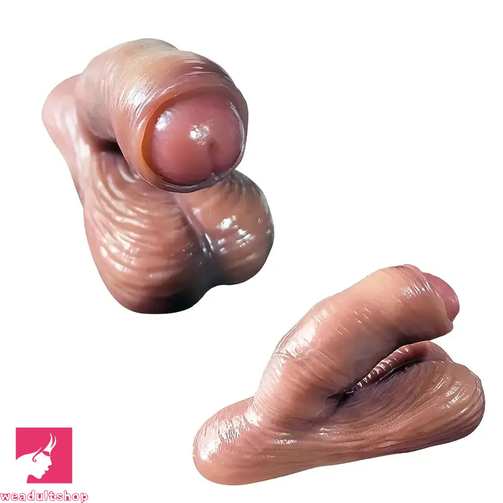 4.64in Adult Silicone Liquid Penis Small Realistic Cock Hanging Uncut Dildo