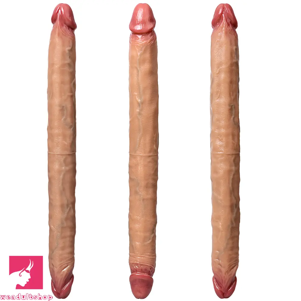 18.1in Dual Sided Silicone Dildo Anal G-spot Stimulator Masturbation Aid