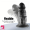 7.28in Real Black Silicone Soft Thick Penis Dildo For Hands-Free Stimulation