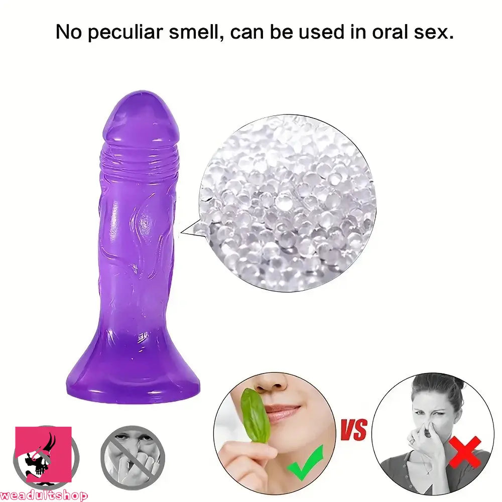 4.84in Jelly Anal Small Realistic Suction Cup Adult Toy Dildo For Women Clit