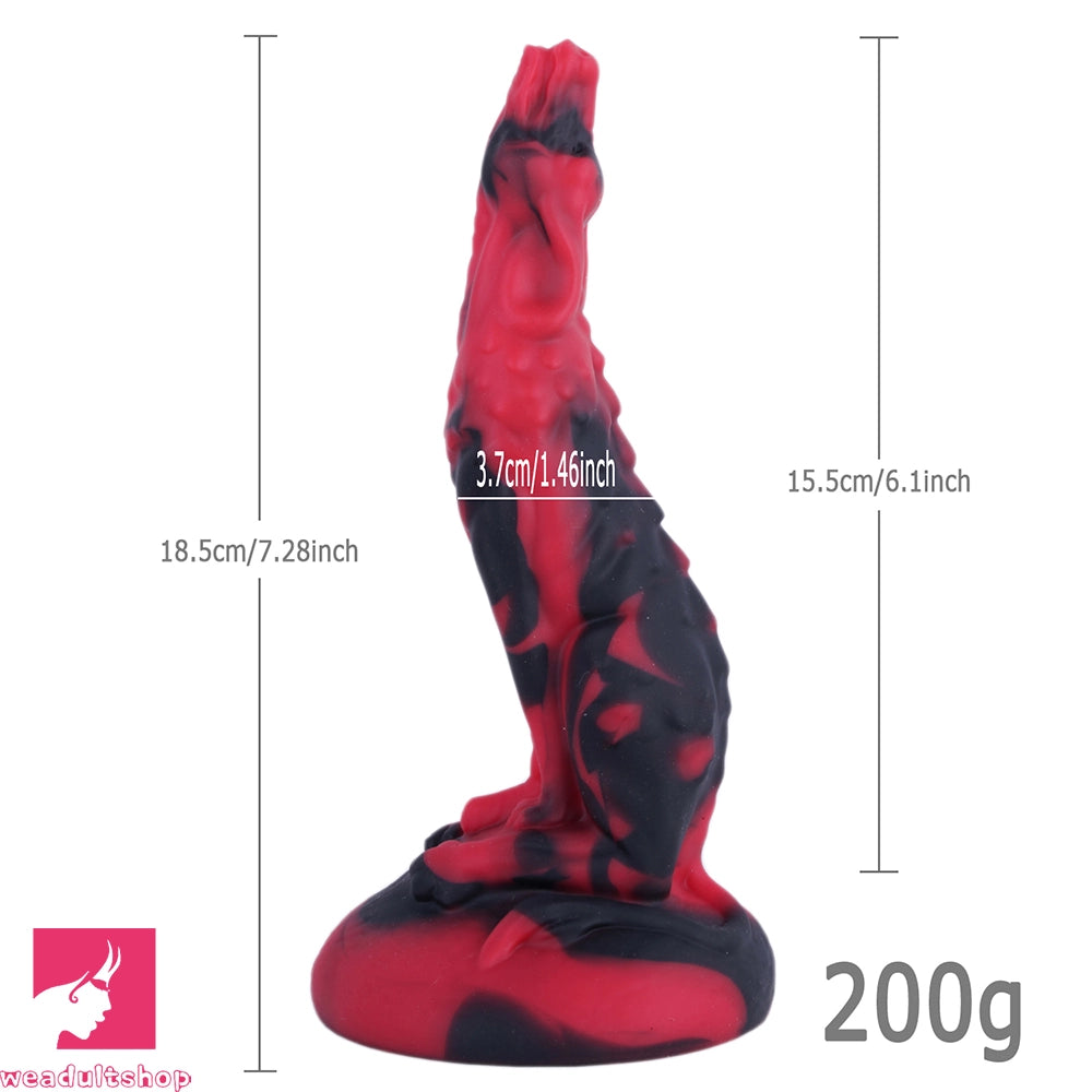 7.28in Pig Glans Silicone Soft Fantasy Dildo Adult Toy Clitoral Stimulator