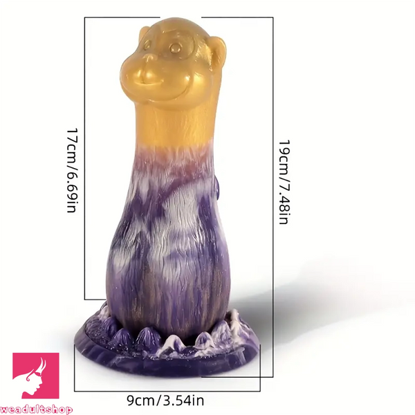7.48in Exotic Thick Monkey Fantasy Soft Dildo With Suction Cup Cock Toy