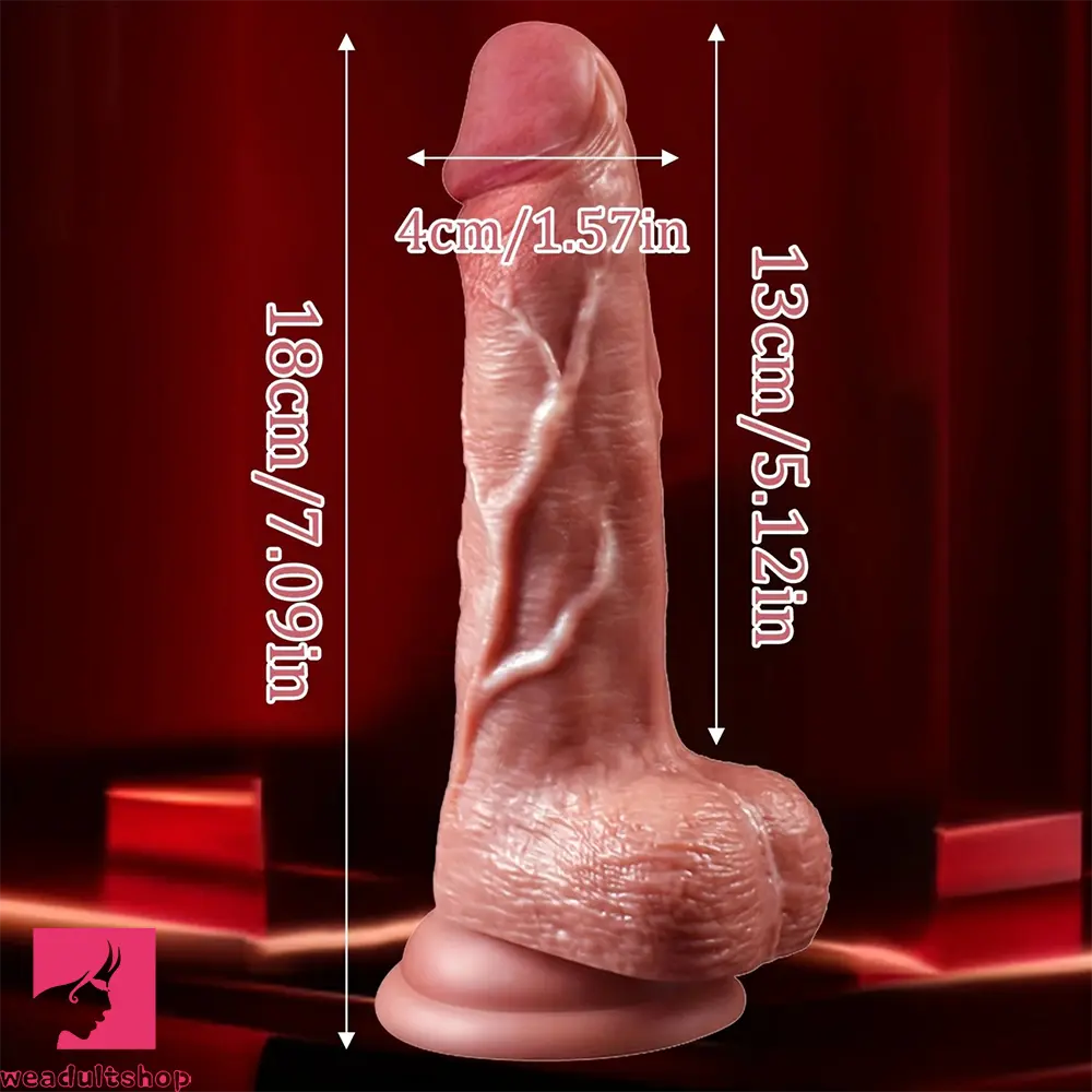 5.51in 6.3in 7.09in Realistic Silicone Safe Material Dildo For Clitoral Pleasure
