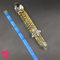 8.7in Golden Pattern Glass Dildo With Handle Sex Toy For Adults