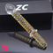 8.7in Golden Pattern Glass Dildo With Handle Sex Toy For Adults
