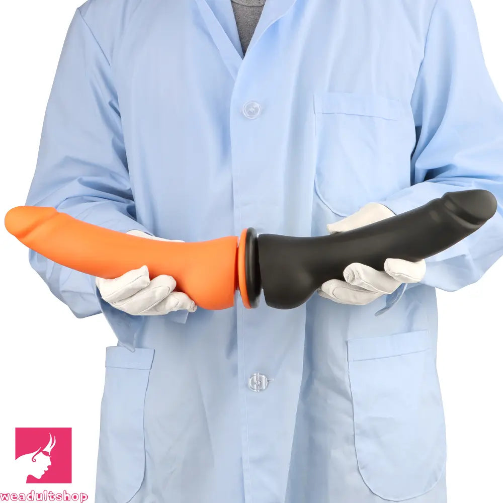 9.44in Manual Thick Upturned Silicone Soft Big Dildo For Anal Vaginal Cock