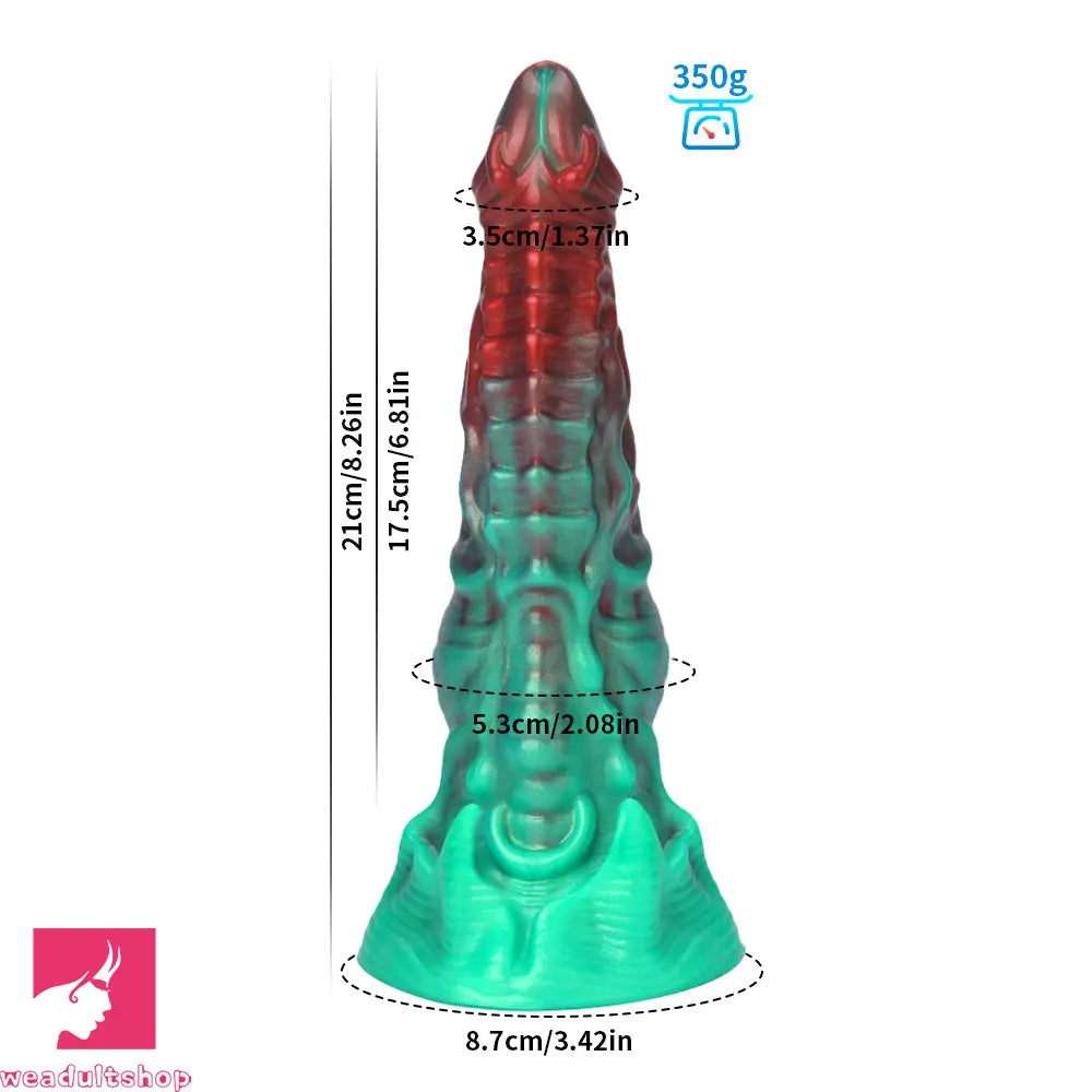 8.26in Devil Alien Monster Tentacle Silicone Dildo For Dilation Anal Plug Weadultshop