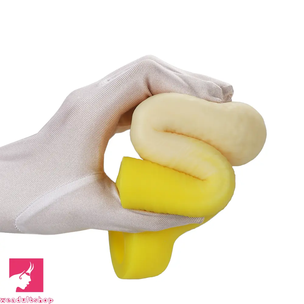 5.11in 5.31in 5.51in Banana Fantasy Hollow Dildo Sleeve Liquid Silicone Sleeve