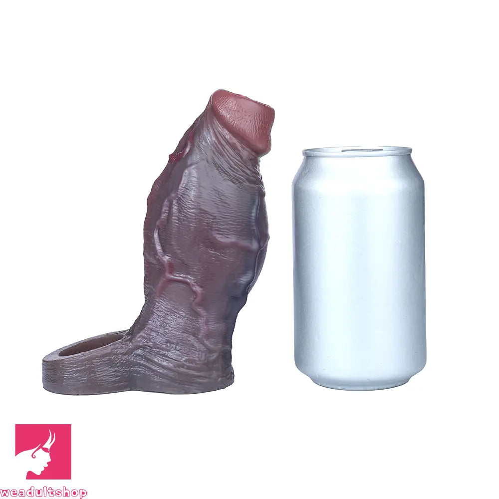 6.02in Platinum Silicone Soft Dildo Sleeve For Couples Male Adult Sex Toy