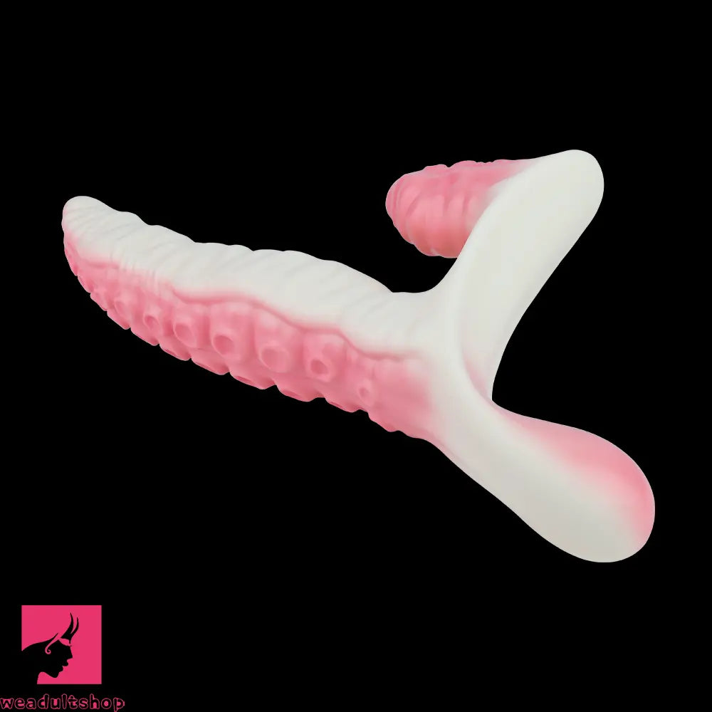 6.5in Tentacle Strap on Vibrating Dildo Natural Curved Soft Cock Toy