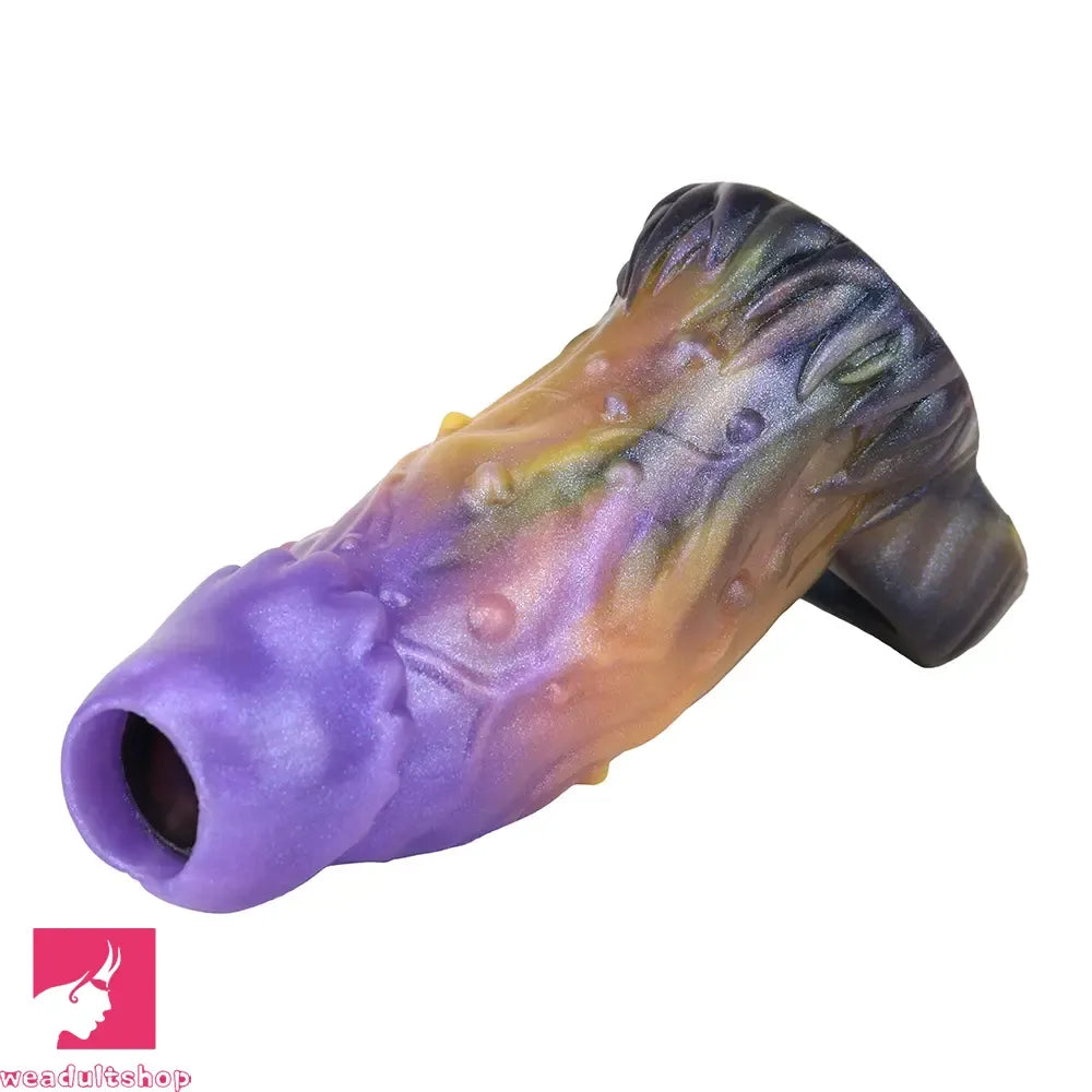 5in Dragon Fantasy Spiked Silicone Soft Dildo Sleeve Cock Extender Sex Toy