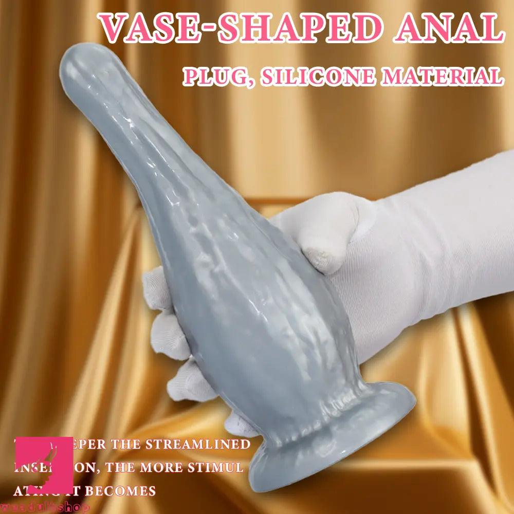 5.31in 7.08in 9.05in Fantasy Silicone Dildo Vase Shape With Suction Cup