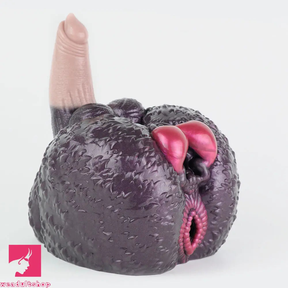 8.26in Dog Fantasy Silicone Dildo With Masturbator G-Spot Sensory Love