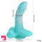 7.08in 9.05in Uncut Big Monster Animal Soft Silicone Luminous Clit Dildo