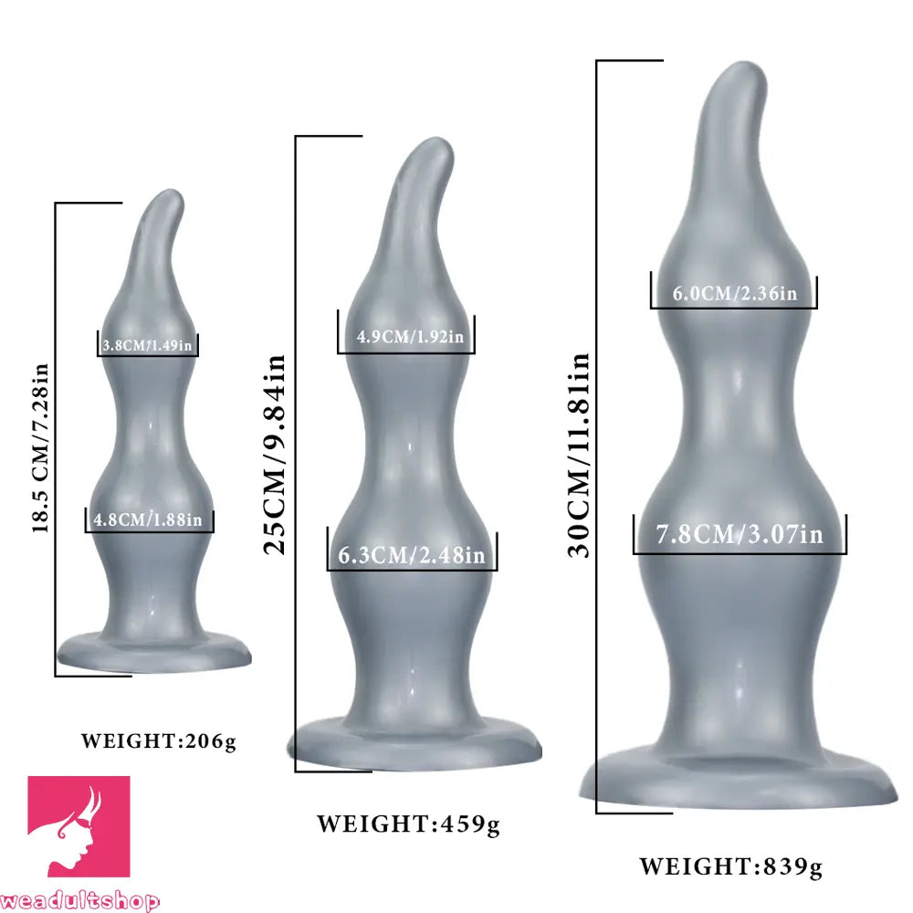 7.28in 9.84in 11.81in Silicone Soft Anal Plug Dildo Clitoris Anal Cock Dilator