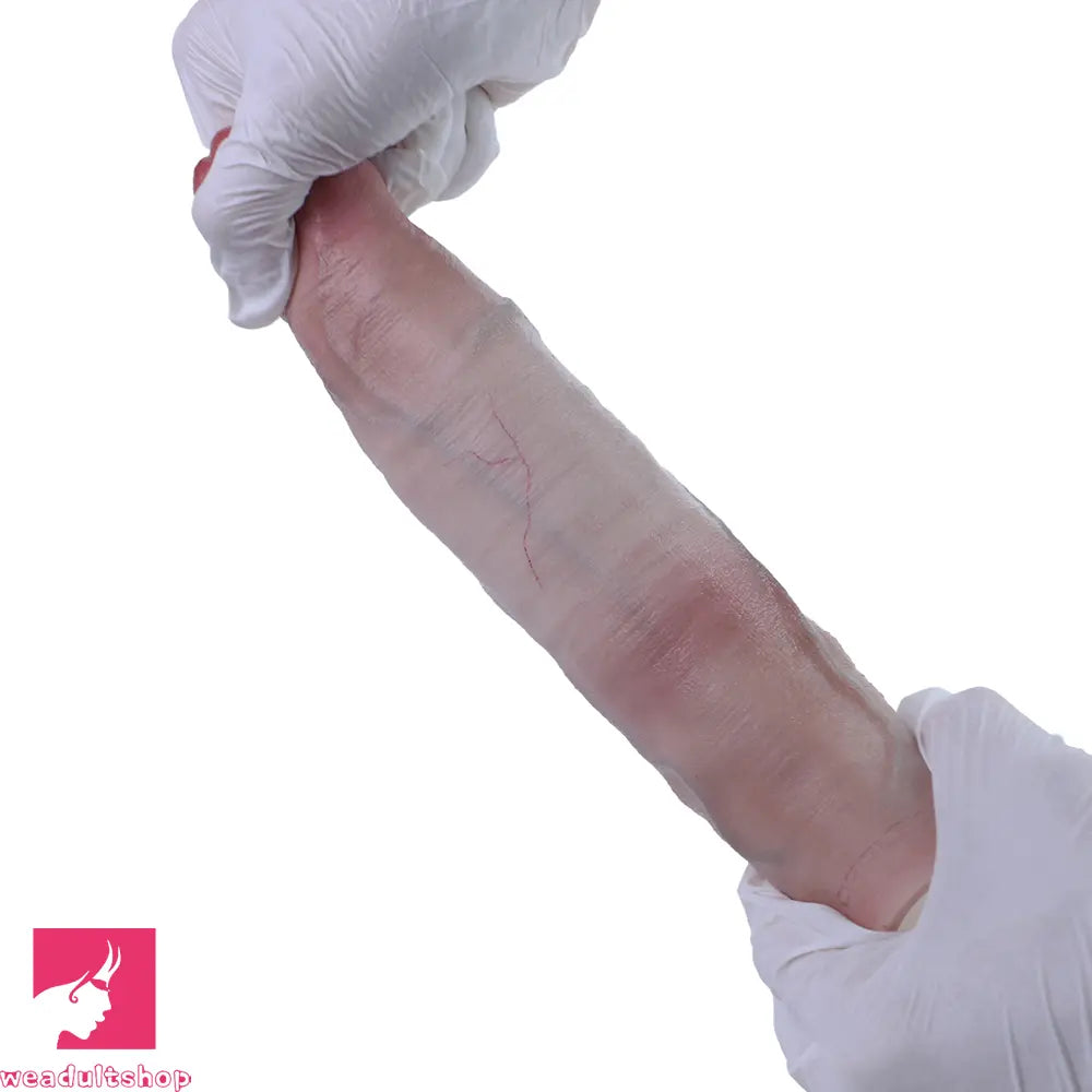 8.31in Dual Density Uncut Silicone Soft Real Dildo For Women Reusable Toy