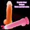 7.48in 9.25in Luminous Silicone Soft Dildo For Men Women Fucking Sex