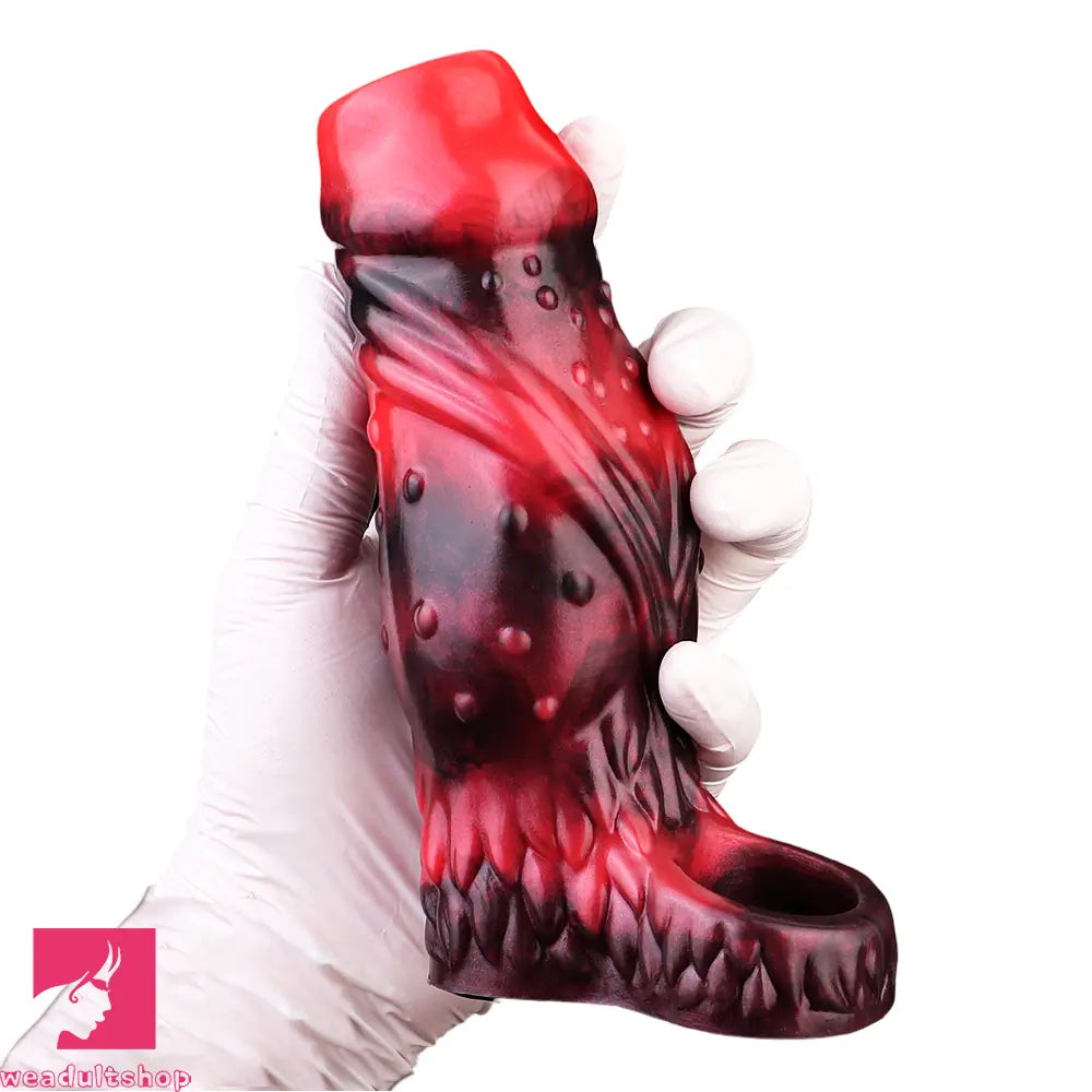 3.54in 4.72in 5.51in 6.69in Monster Scard Dildo Sleeve Cock Extender Toy