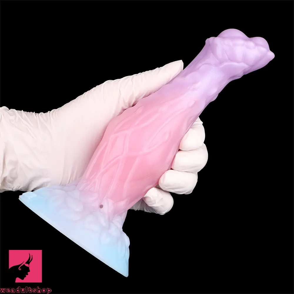 8.3in Inflatable Silicone Soft Fantasy Dildo Adult Toy For Gay Men Cock