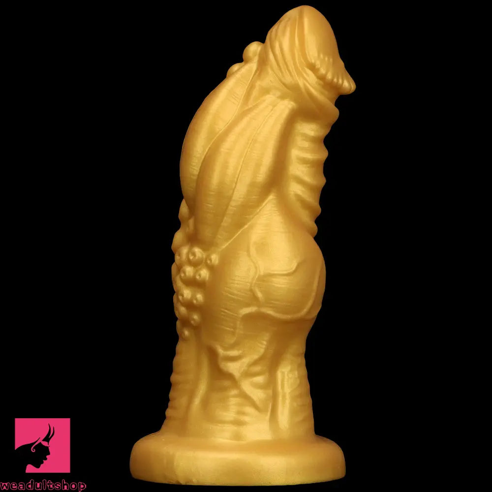 8.66in 9.06in 9.84in 11.42in 12.4in Golden Silicone Fantasy Soft Anal Dildo