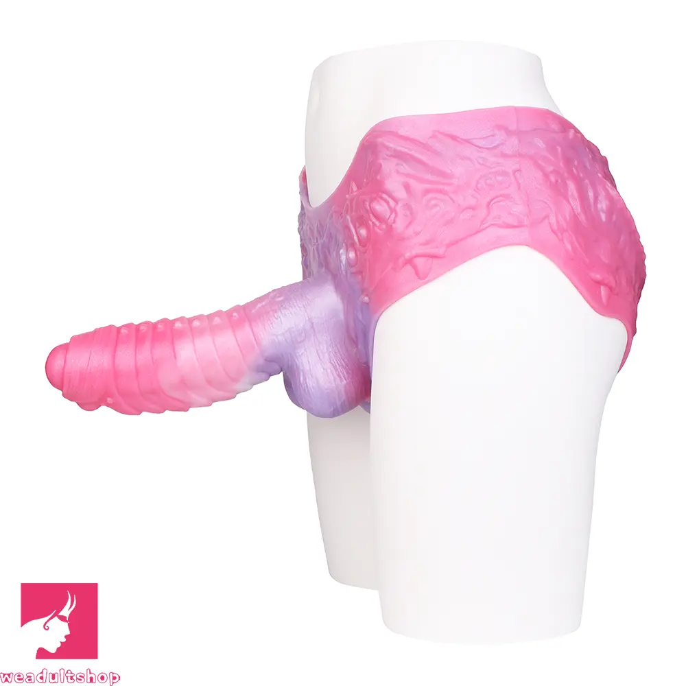9.05in Hollow Spiked Uncut Strap on Dildo Silicone Dildo For Anus Cock
