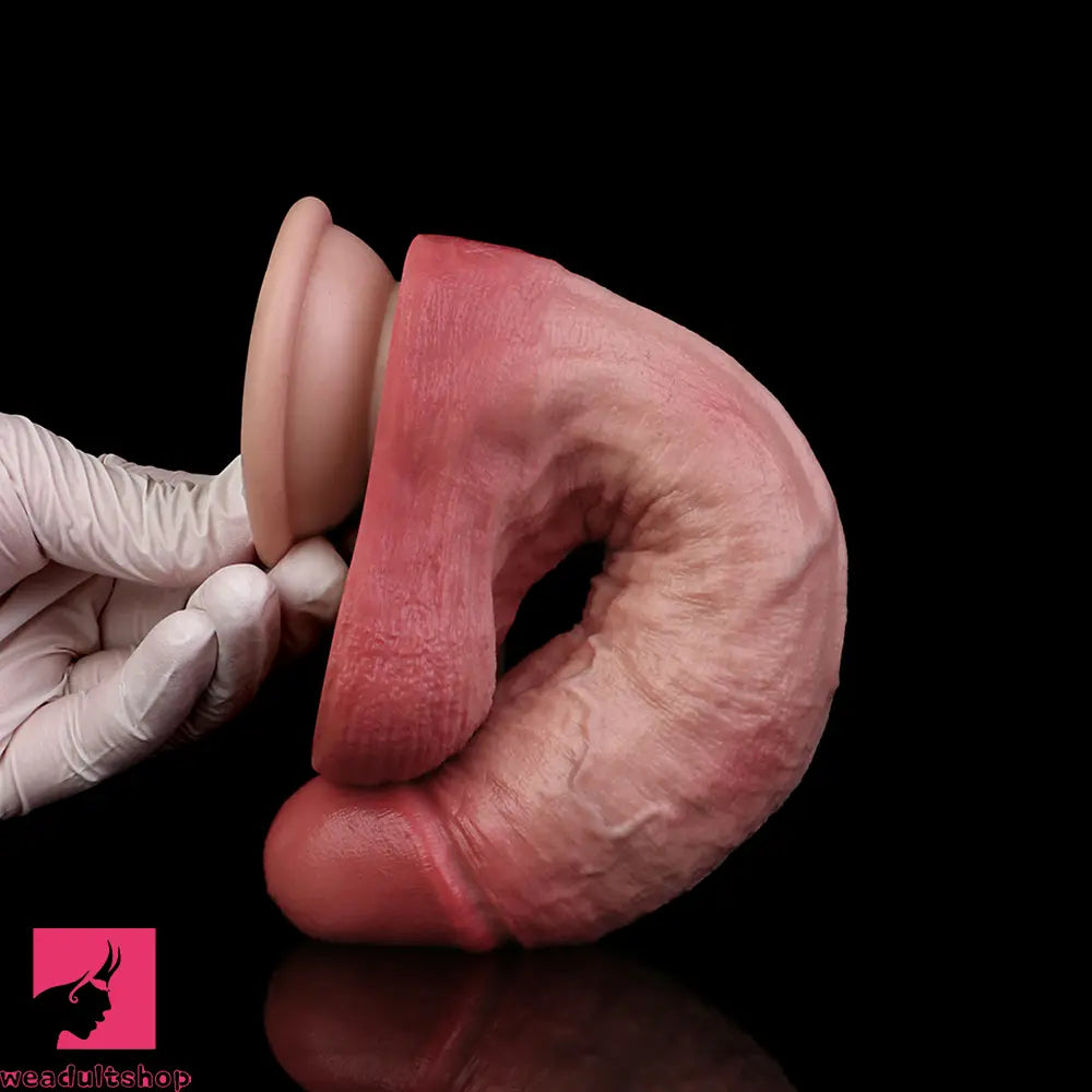 7.68in Liquid Real Cock Silicone Double Layer Realistic Sex Cumming Dildo