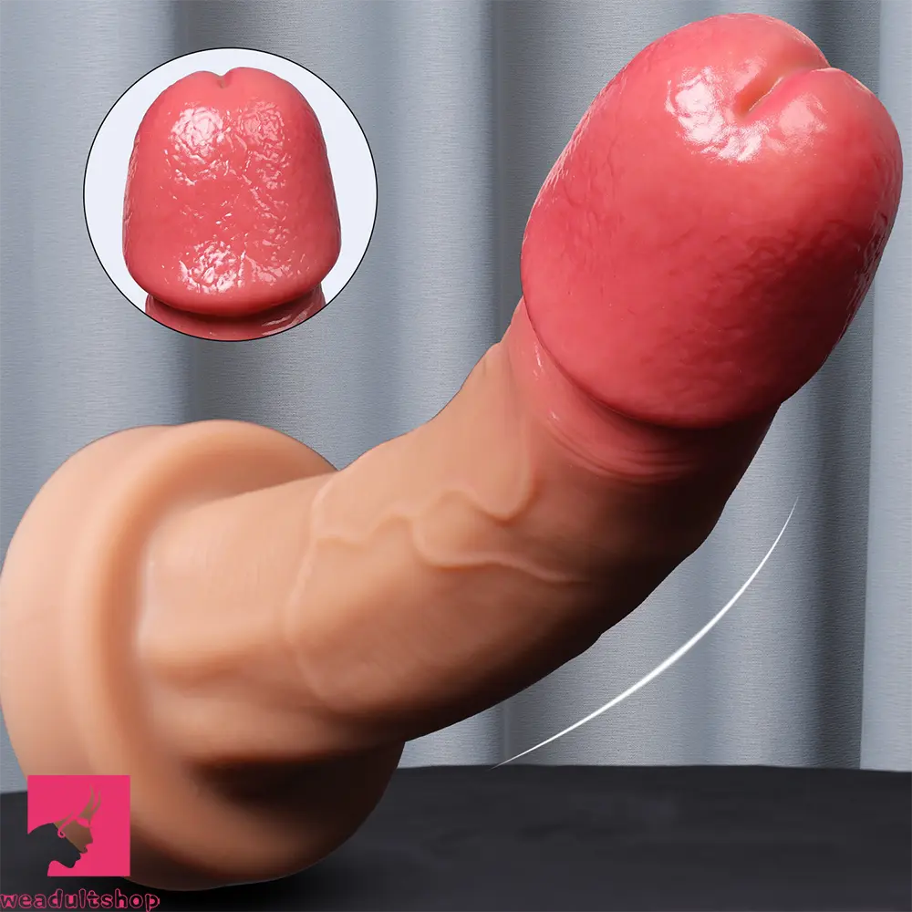 6.69in 8.26in 9.25in 10.62in 12.79in Mushroom Head Silicone Real Dildo