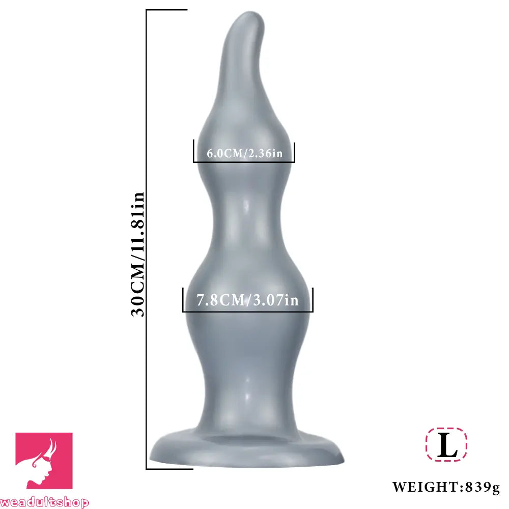 7.28in 9.84in 11.81in Silicone Soft Anal Plug Dildo Clitoris Anal Cock Dilator