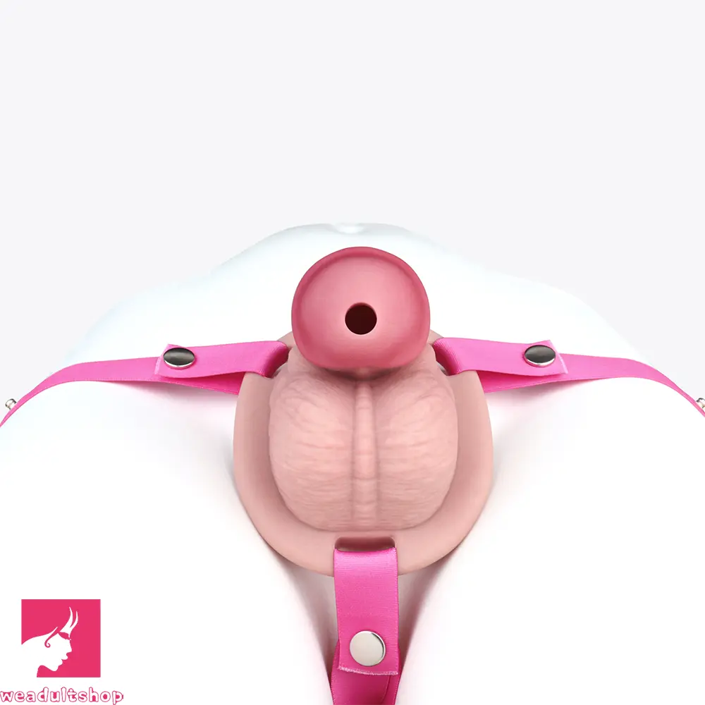 3.74in Real Hollow Chastity Cage Dildo Realistic Penis For Vagina Love