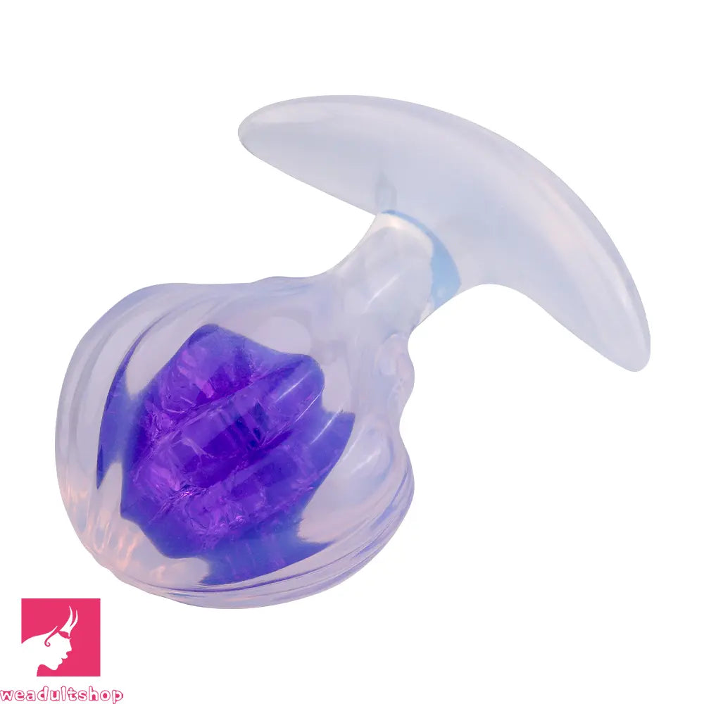 3.27in 3.86in Silicone Butt Plug Dildo Vaginal Massager & Anal Stimulator