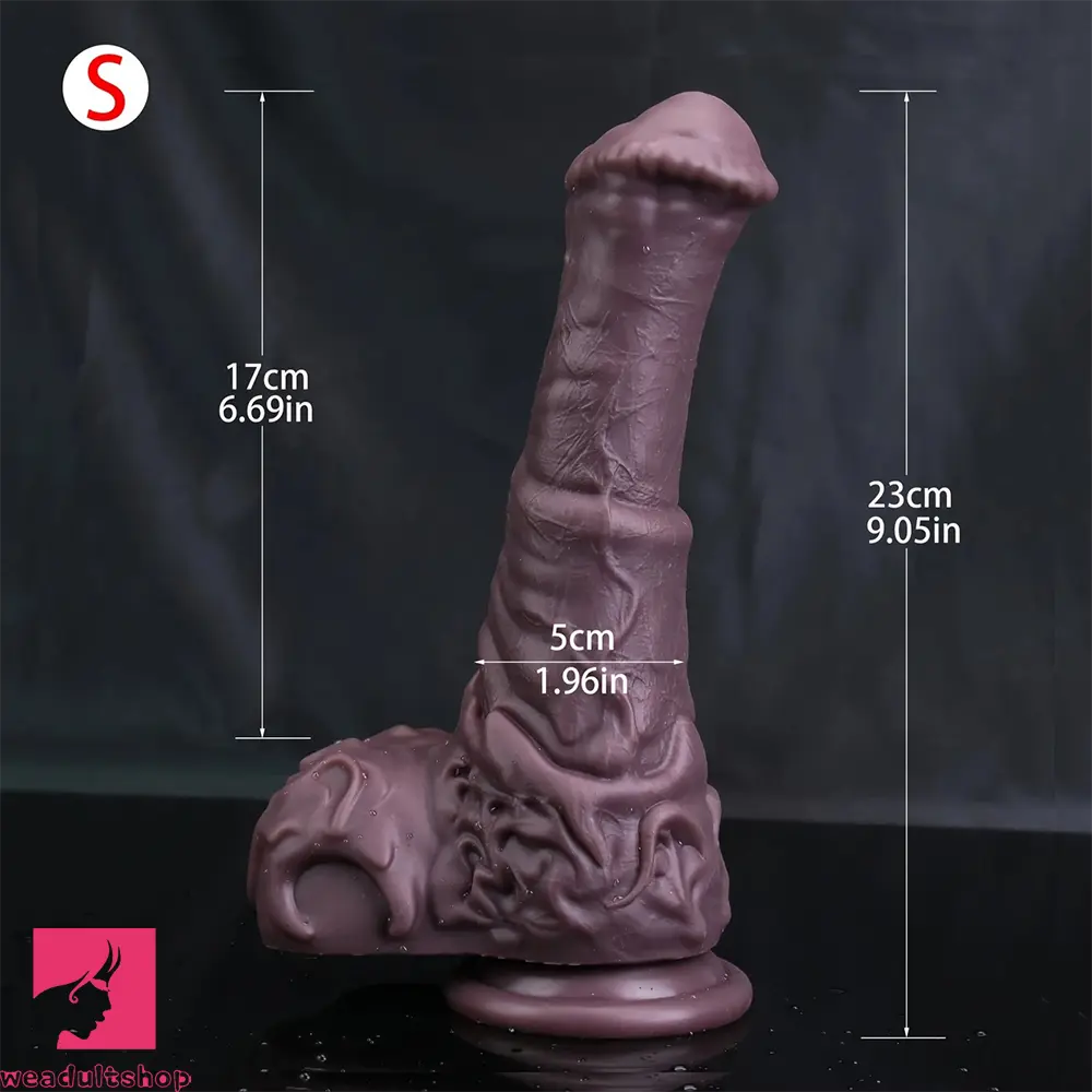 9.05in 10.62in Extra Large Horse Dildo with Pink Corundum & Purple Beginner