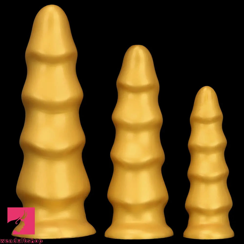 6.49in 8.26in 10.03in Golden Silicone Fantasy Dildo For Couples Unisex