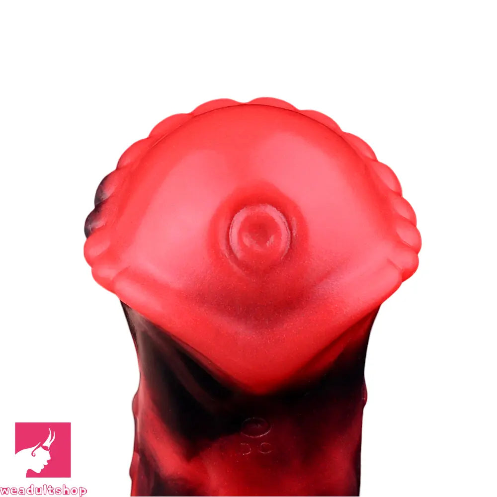 5.58in 7.17in Silicone Horse Penis Sleeve Cock Ring Hollow Vibrating Dildo