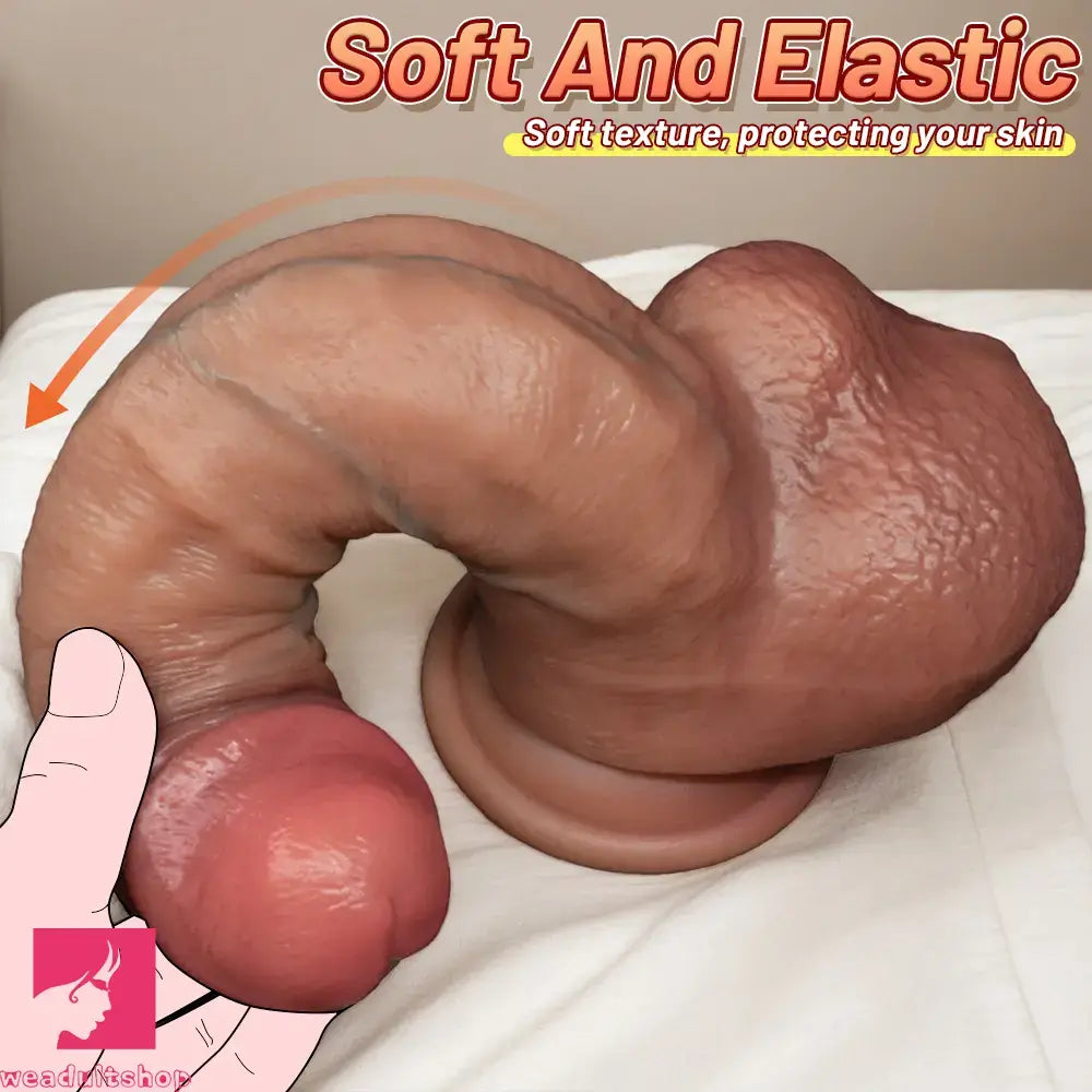 7.48in 8.46in 10.03in 11.22in Strap on Realistic Soft Curved Dildo For Cock